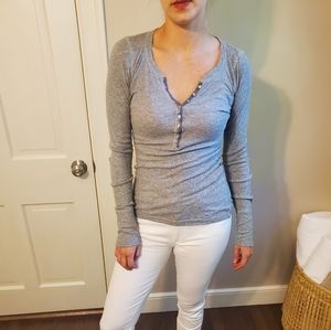 Vintage Abercrombie & Fitch Henley ribbed knit